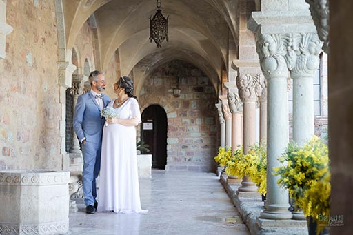 Elsa et Nico, Mariage Hivernal sous les Mimosas sous les arcades du Chateau de la Napoule